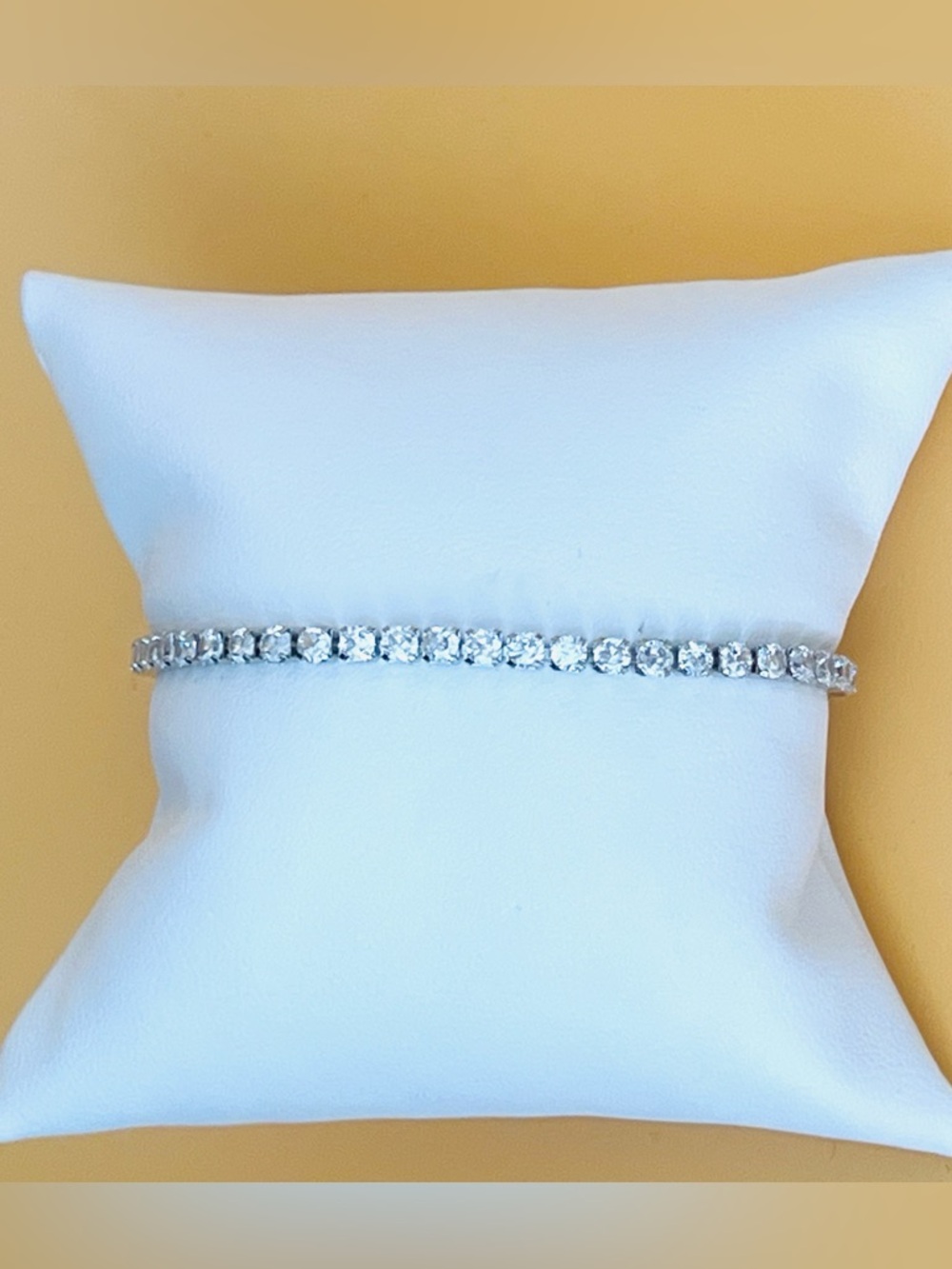 Elegant Silver Tennis Bracelet with Clear Stones - Women Jewelry